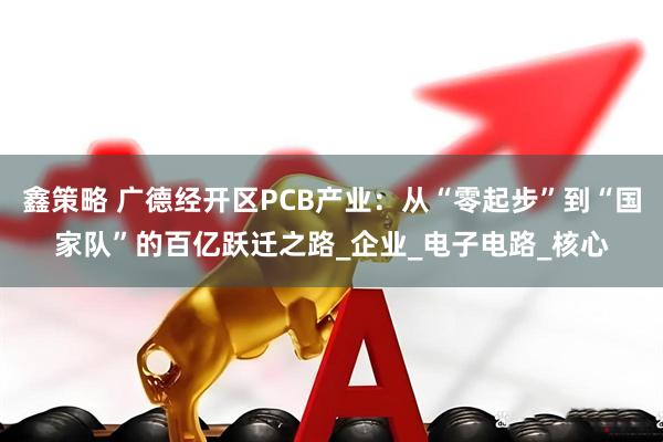 鑫策略 广德经开区PCB产业：从“零起步”到“国家队”的百亿跃迁之路_企业_电子电路_核心